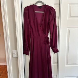 Lulu’s Plum Maxi Wrap Dress
